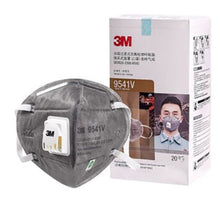 Load image into Gallery viewer, 3M 9541V KN95 Particulate Respirators (Earloop, Activated Carbon, Exhalation Valve) - FDA Approved for Covid-19 Protection