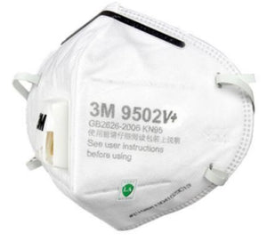 3M 9502V+ KN95 Particulate Respirators (Headband, Exhalation Valve) - FDA Approved Respirator for Covid-19 Protection