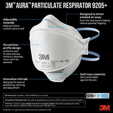 Load image into Gallery viewer, 3M Aura 9205+ N95 Particulate Respirators (Headband, No Valve) - CDC NIOSH Approved for Covid-19 Protection