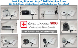 EXPLORE 8000 CPAP/BPAP Home UPS Backup Battery (Humidifier Only. NOT FOR HEATED TUBE.)