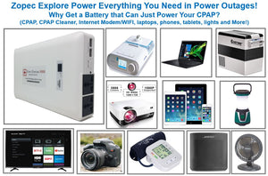Explore 8000 CPAP/BPAP Home UPS Backup Battery