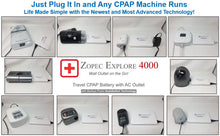 Load image into Gallery viewer, EXPLORE 4000 CPAP Travel Battery (up to 2 nights) - Only 2.0 lb. and 1&quot; Thin!