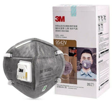 Load image into Gallery viewer, 3M 9542V KN95 Particulate Respirators (Headband, Activated Carbon, Exhalation Valve) - FDA Approved for Covid-19 Protection