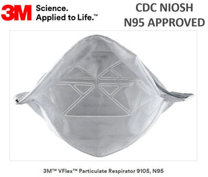 3M VFlex 9105 N95 Particulate Respirators (Headband, No Valve) - CDC NIOSH Approved