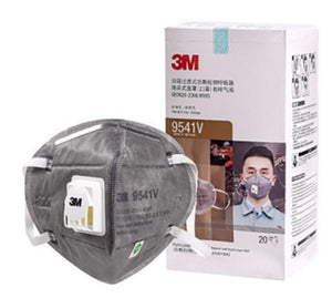 3M 9541V KN95 Particulate Respirators (Earloop, Activated Carbon, Exhalation Valve) - FDA Approved for Covid-19 Protection