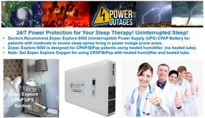 Explore 8000 CPAP/BPAP Home UPS Backup Battery