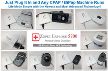 Load image into Gallery viewer, EXPLORE 5700 CPAP/BiPap Travel Battery (up to 3 nights) - Only 2.5 lb and 1&quot; Thin.