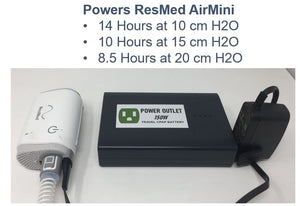 Power Outlet Travel CPAP Battery