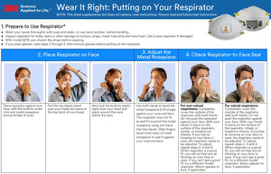 3M 9505+ KN95 Particulate Respirators (Dual Earloop/Headband, No Valve) - FDA Approved for Covid-19 Protection