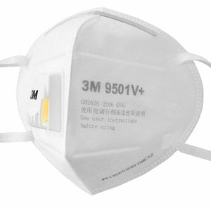 3M 9501V+ KN95 Particulate Respirators (Earloop, Exhalation Valve) - FDA Approved for Covid-19 Protection