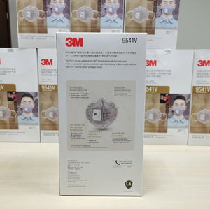 3M 9541V KN95 Particulate Respirators (Earloop, Activated Carbon, Exhalation Valve) - FDA Approved for Covid-19 Protection